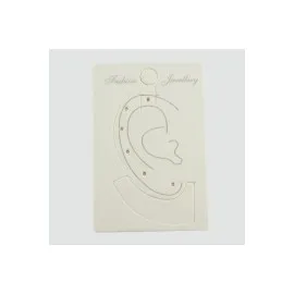 Kıkırdak Küpe Kartı Küçük 100 Adet-Beyaz