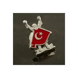 Ay Yıldız Yaka Rozet-Gümüş Rengi