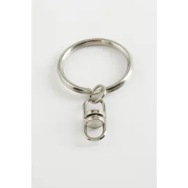 Fır Döndü Metal Anahtarlık Aparatı-Gümüş Rengi