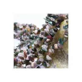 Kırık Hint Akiği Doğal Taş-Yeşil