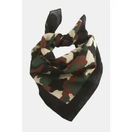 Asker Desenli Bandana 50X50-Yeşil