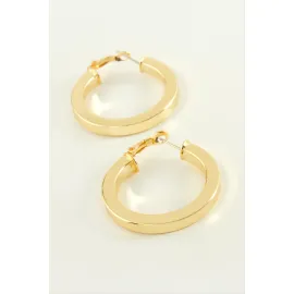 Ezme Halka Küpe 3 cm-Sarı