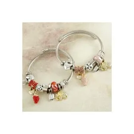 Çilek Panora Bileklik-Gümüş Rengi