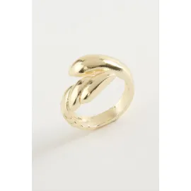 Burgulu Metal Yüzük-Sarı