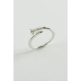 Çivi Metal Yüzük-Gümüş Rengi