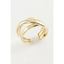 Burgulu Metal Yüzük-Sarı