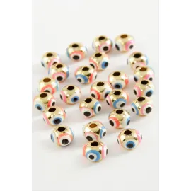 Nazar Mineli Bileklik ve Kolye Ucu Aparatı 1 Adet-Pembe