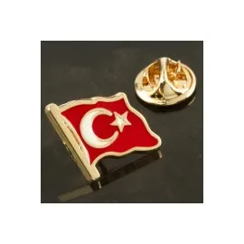 Ay Yıldız Yaka Rozet-Gri