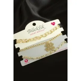 Karışık Trend Zincir Bileklik-Gümüş Rengi