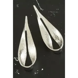 Oval Yeni Sezon Metal Küpe-Sarı