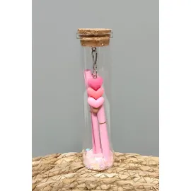 Kalp Dilek Şişesi 1 Adet Büyük-Pembe