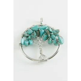 Turkuaz Kalp Doğaltaş Kolye Ucu-Turkuaz