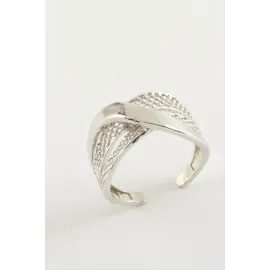 Sargılı Metal Yüzük-Gümüş Rengi