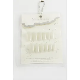 Mina Beauty Kedi Gözü Takma Tırnak-Kırık Beyaz