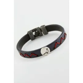 Kuş Kaliteli Suni Deri Bileklik-Lacivert