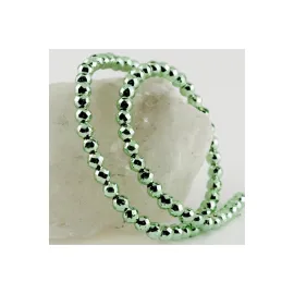 6 mm Fasetli Hematit Taşı-Yeşil