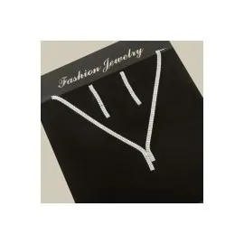 Tamtur Baget Taşlı Lüks Set Kolye 4 Mm-Gümüş Rengi