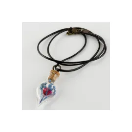 Karışık Fanus Canlı Kolye-Renkli