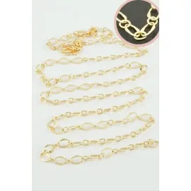 6 Mm Oval Zincir 1 Metre-Sarı