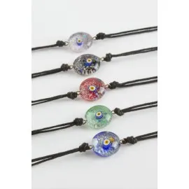 Nazar Murano Cam Bileklik-Renkli