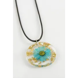 Papatya Epoksi Kolye-Pembe