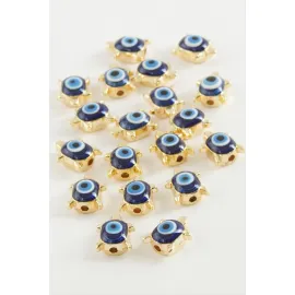 Kaplumbağa Mineli Bileklik ve Kolye Ucu Aparatı 1 Adet-Lacivert