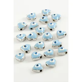 Kalp Mineli Bileklik ve Kolye Ucu Aparatı 1 Adet-Lila