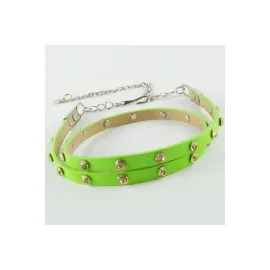 Klasik Deri Taşlı Kemer-Mavi