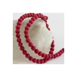 6 Mm Mat Lav Taşı-Kırmızı