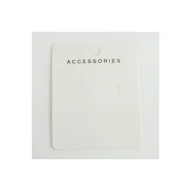 6 Delikli Beyaz Lüx Küpe Kartı-Beyaz