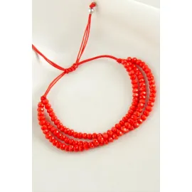 Üçlü Kristal Bileklik-Turuncu