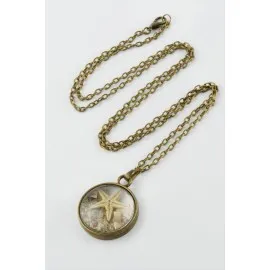 Deniz Yıldızı Canlı Kolye-Antik