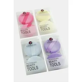2 Adet Yuvarlak Makyaj Süngeri-Renkli