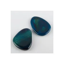 Özel Kesim Doğaltaş Plaka Akik Kolye Ucu-Mavi