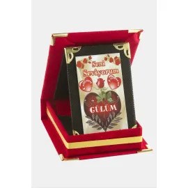 Seni Seviyorum Gülüm Plaketi-Kırmızı