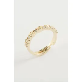 Crt Taşlı Yüzük-Sarı