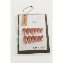 Mina Beauty Kedi Gözü Takma Tırnak-Kiremit