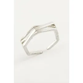 Burgulu Metal Yüzük-Gümüş Rengi