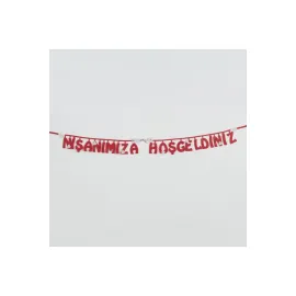 Nişanımıza Hoşgeldiniz Keçe Yazı-Mor