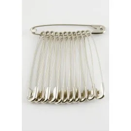 12 Adet Çengel İğne 7,5 Cm-Gümüş Rengi