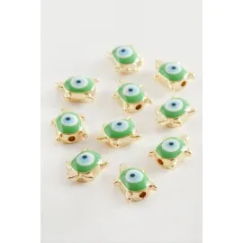 Kaplumbağa Nazar Mineli Aparat 1 Adet-Yeşil