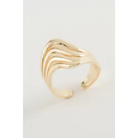 Oval Metal Yüzük-Gümüş Rengi