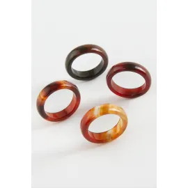 Akik Doğaltaş Yüzük-Kahverengi