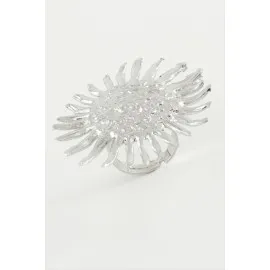 Güneş Metal Yüzük-Gümüş Rengi