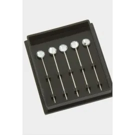 5 Adet Lüks Eşarp İğnesi-Gümüş Rengi