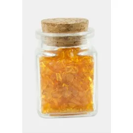 Akik Taşı Cam Şişe Biblo-Sarı