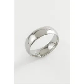 Alyans Lüks Çelik Yüzük 6 mm-7