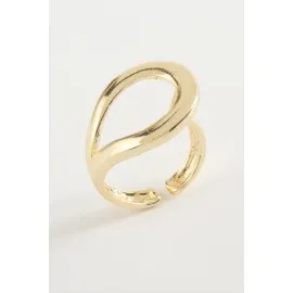 Oval Metal Yüzük-Gümüş Rengi