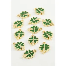 Yonca Tek Kulplu Mineli Bileklik Ve Kolye Ucu Aparatı 1 Adet-Siyah