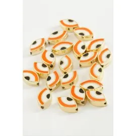 Göz Mineli Bileklik Ve Kolye Ucu Aparatı 1 Adet-Turuncu